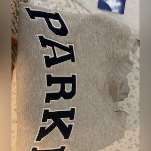 NEW Parke grey and denim mock neck! Never worn! Ordered the wrong size!